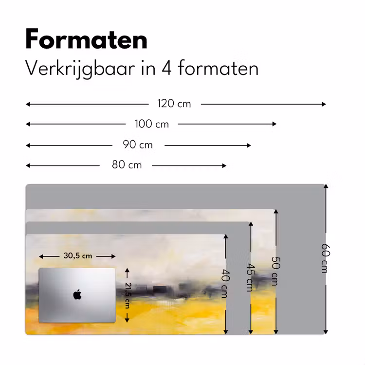 Bureau onderlegger - Abstract - Landschap - Modern - Geel — 8