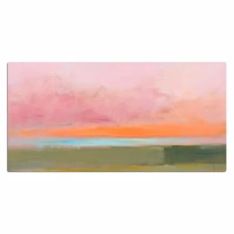 Bureau onderlegger - Abstract - Landschap - Modern - Roze - Oranje — 2