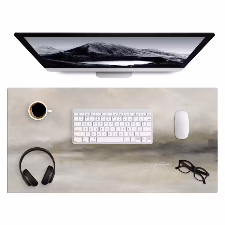 Bureau onderlegger - Abstract - Landschap - Nevel - Modern - Grijs — 4