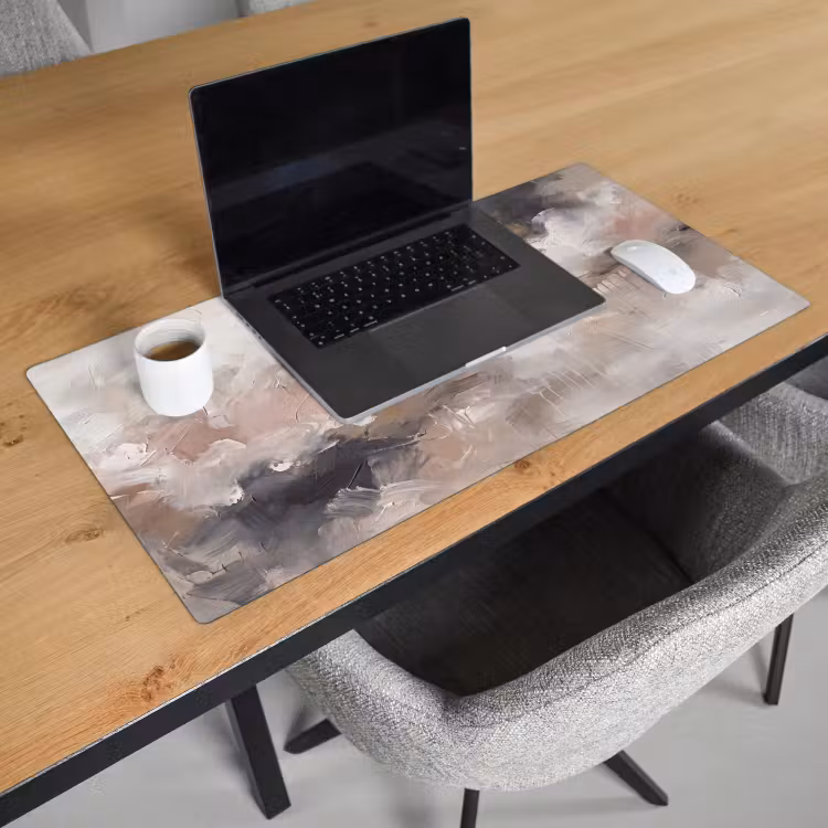 Bureau onderlegger - Abstract - Textuur - Kunst - Modern - Beige — 3