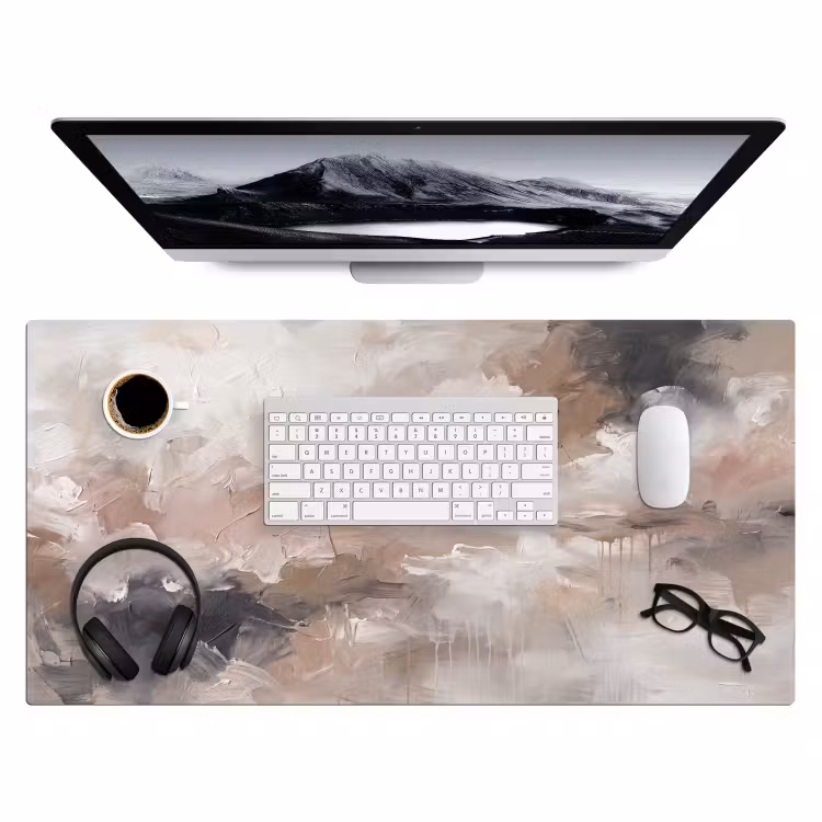 Bureau onderlegger - Abstract - Textuur - Kunst - Modern - Beige — 4