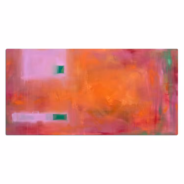 Bureau onderlegger - Abstract - Vlakken - Kunst - Modern - Oranje — 2