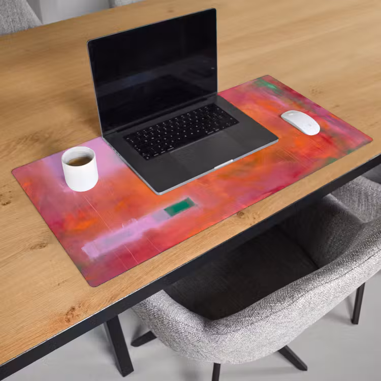 Bureau onderlegger - Abstract - Vlakken - Kunst - Modern - Oranje — 3
