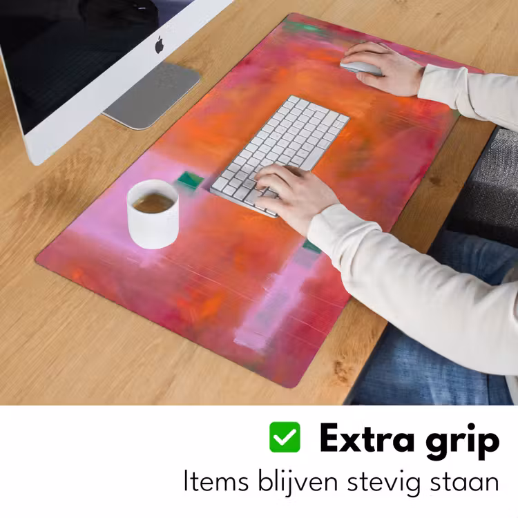 Bureau onderlegger - Abstract - Vlakken - Kunst - Modern - Oranje — 6