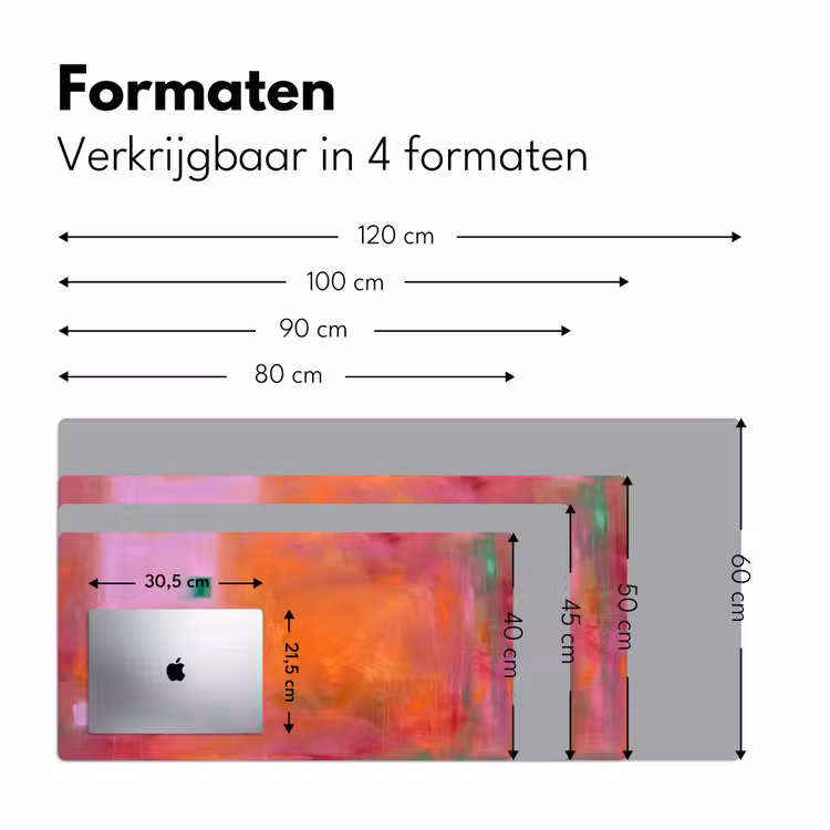 Bureau onderlegger - Abstract - Vlakken - Kunst - Modern - Oranje — 8
