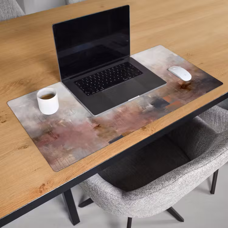 Bureau onderlegger - Abstract - Vloeiend - Kunst - Modern - Beige — 3