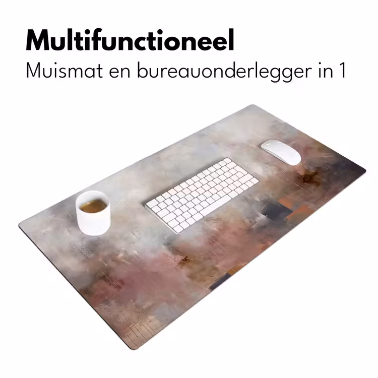 Bureau onderlegger - Abstract - Vloeiend - Kunst - Modern - Beige — 7