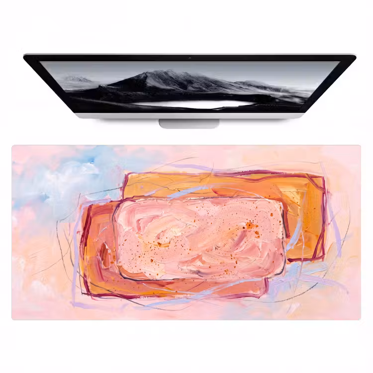 Bureau onderlegger - Abstract - Vormen - Modern - Roze — 1