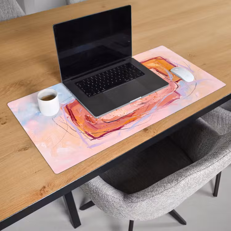 Bureau onderlegger - Abstract - Vormen - Modern - Roze — 3