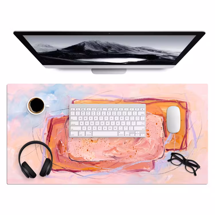 Bureau onderlegger - Abstract - Vormen - Modern - Roze — 4