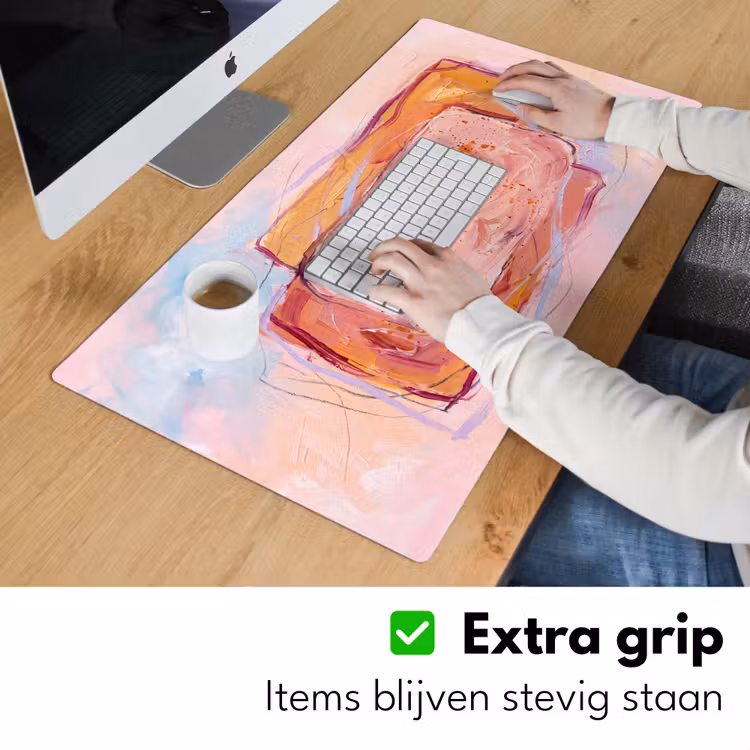 Bureau onderlegger - Abstract - Vormen - Modern - Roze — 6