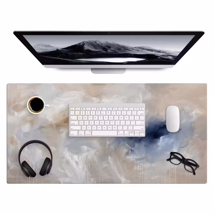 Bureau onderlegger - Abstract - Wolken - Sfeer - Modern - Beige — 4