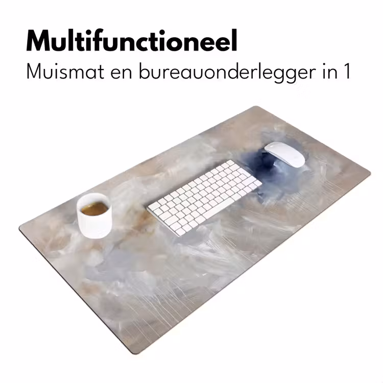 Bureau onderlegger - Abstract - Wolken - Sfeer - Modern - Beige — 7