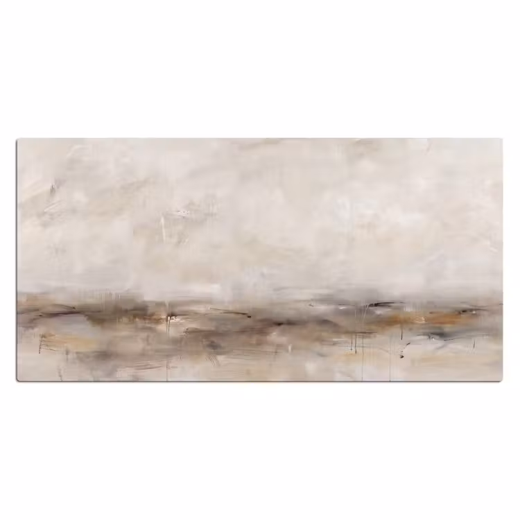 Bureau onderlegger - Abstrakt - Landschap - Modern - Beige - Kunst — 2