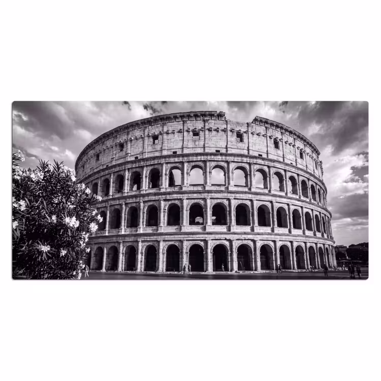 Bureau onderlegger - Architectuur - Colosseum - Rome - Historisch - Zwart-wit — 2