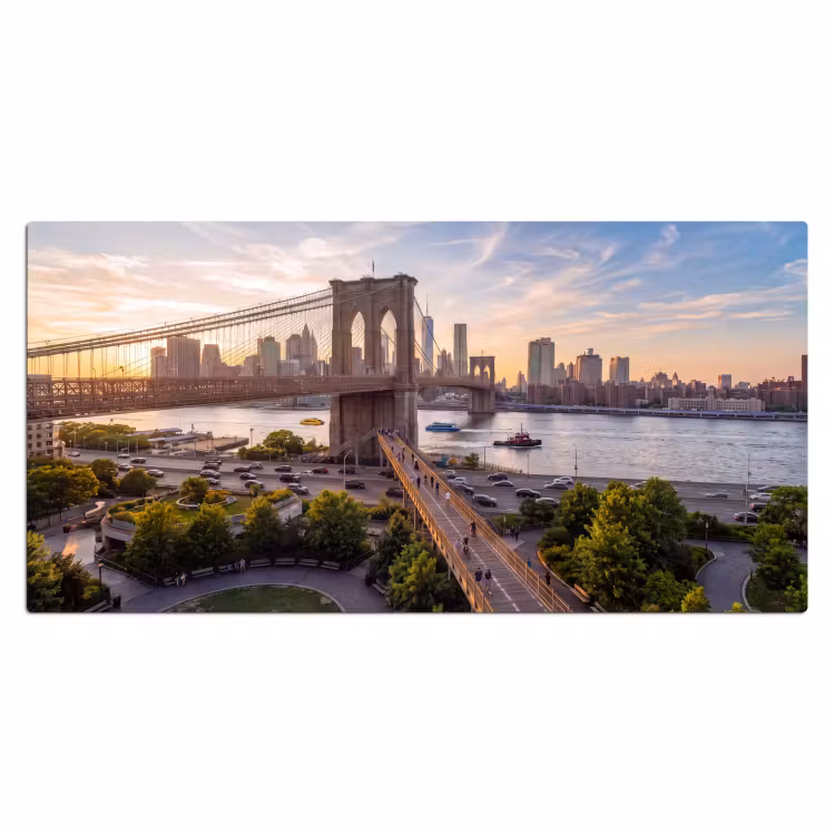 Bureau onderlegger - Brug - Rivier - Stad - Zonsondergang - Architectuur — 2