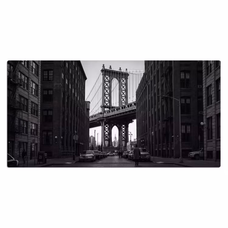 Bureau onderlegger - Brug - Stad - Architectuur - Modern - Zwart-wit — 2
