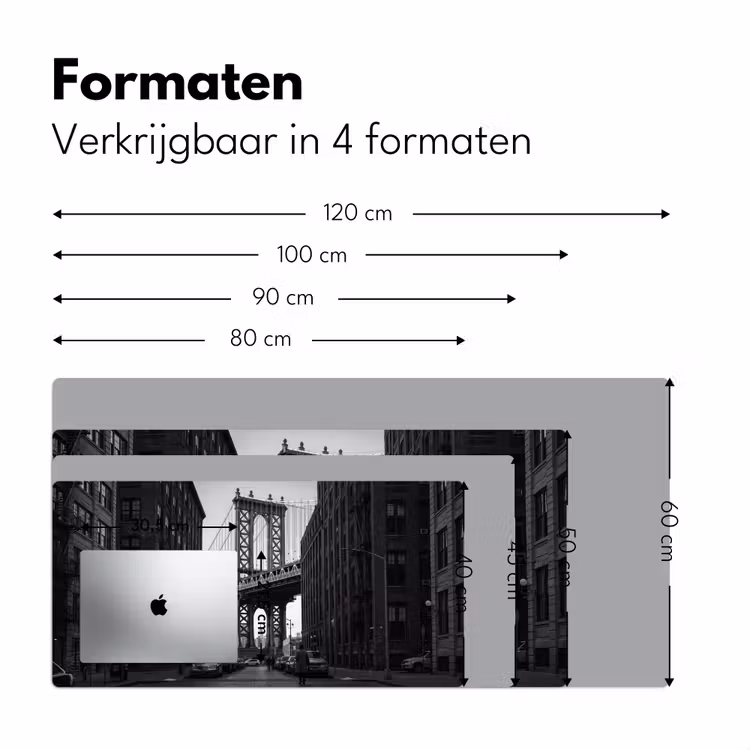Bureau onderlegger - Brug - Stad - Architectuur - Modern - Zwart-wit — 8