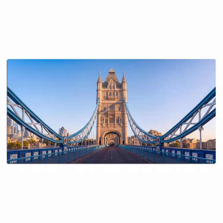 Bureau onderlegger - Brug - Toren - Architectuur - Klassiek - Blauw — 2