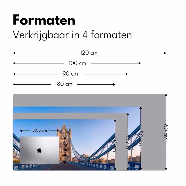 Bureau onderlegger - Brug - Toren - Architectuur - Klassiek - Blauw — 8