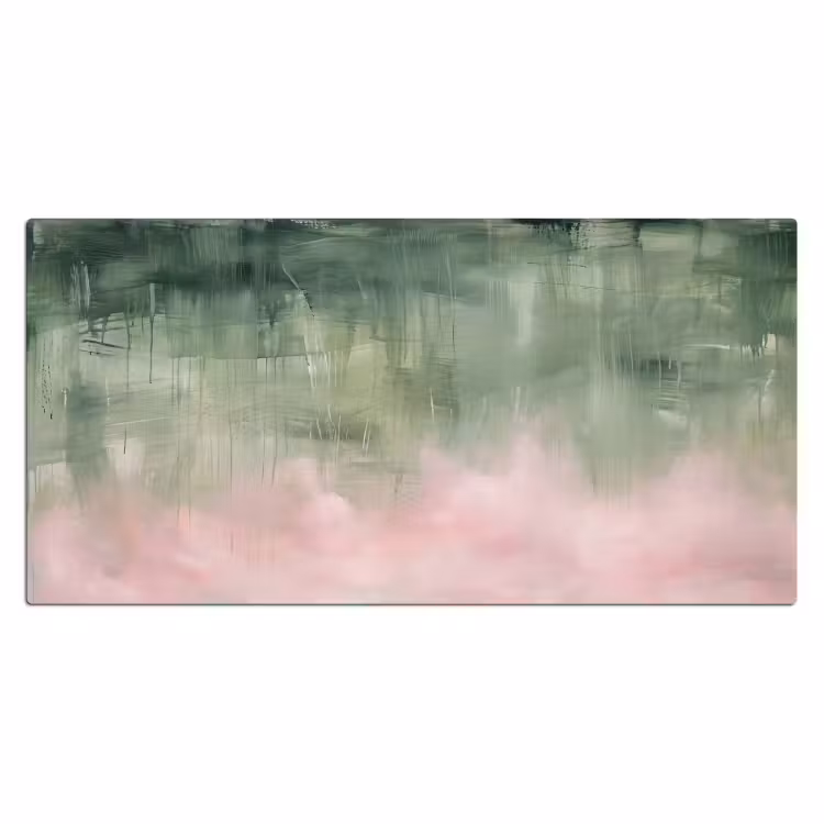Bureau onderlegger - Kunst - Abstract - Modern - Groen - Roze — 2