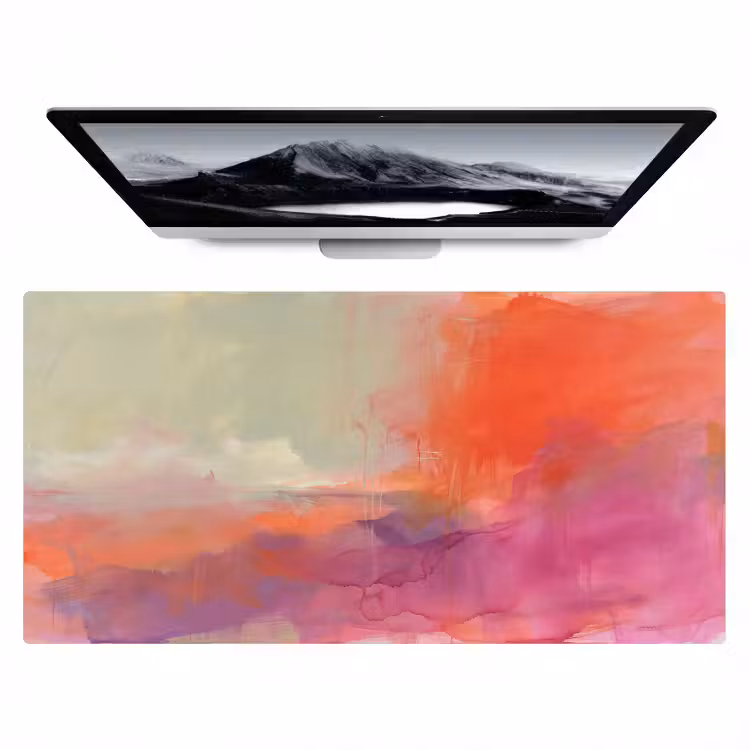 Bureau onderlegger - Kunst - Vloeiend - Overgangen - Oranje — 1