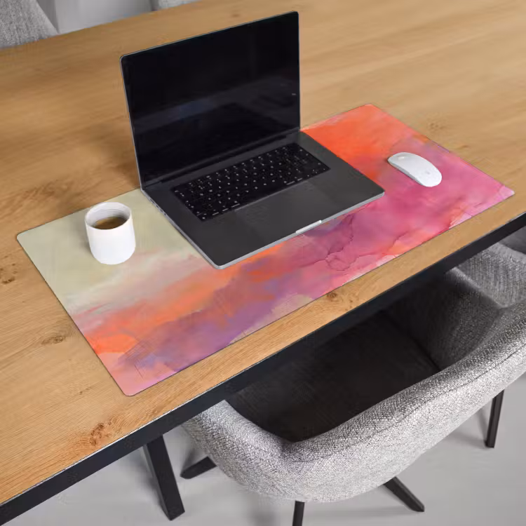 Bureau onderlegger - Kunst - Vloeiend - Overgangen - Oranje — 3