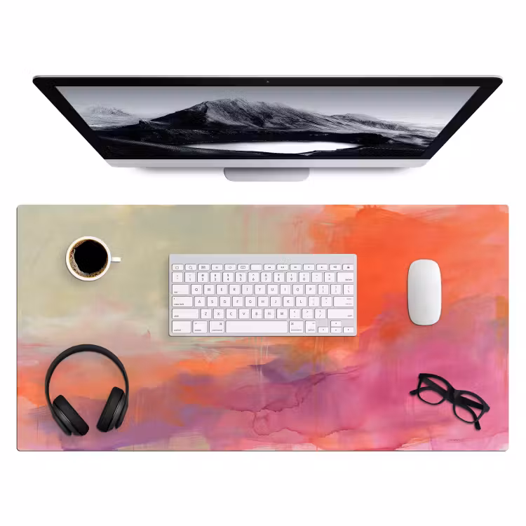 Bureau onderlegger - Kunst - Vloeiend - Overgangen - Oranje — 4