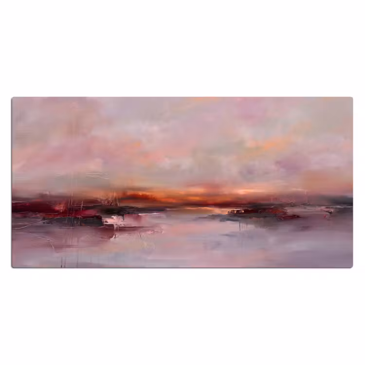 Bureau onderlegger - Landschap - Zonsondergang - Abstract - Modern - Roze — 2