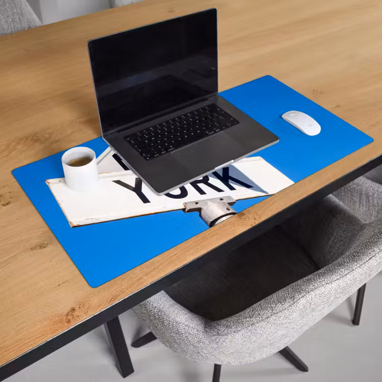 Bureau onderlegger - New York - Straatbord - Stad - Urban - Blauw — 3