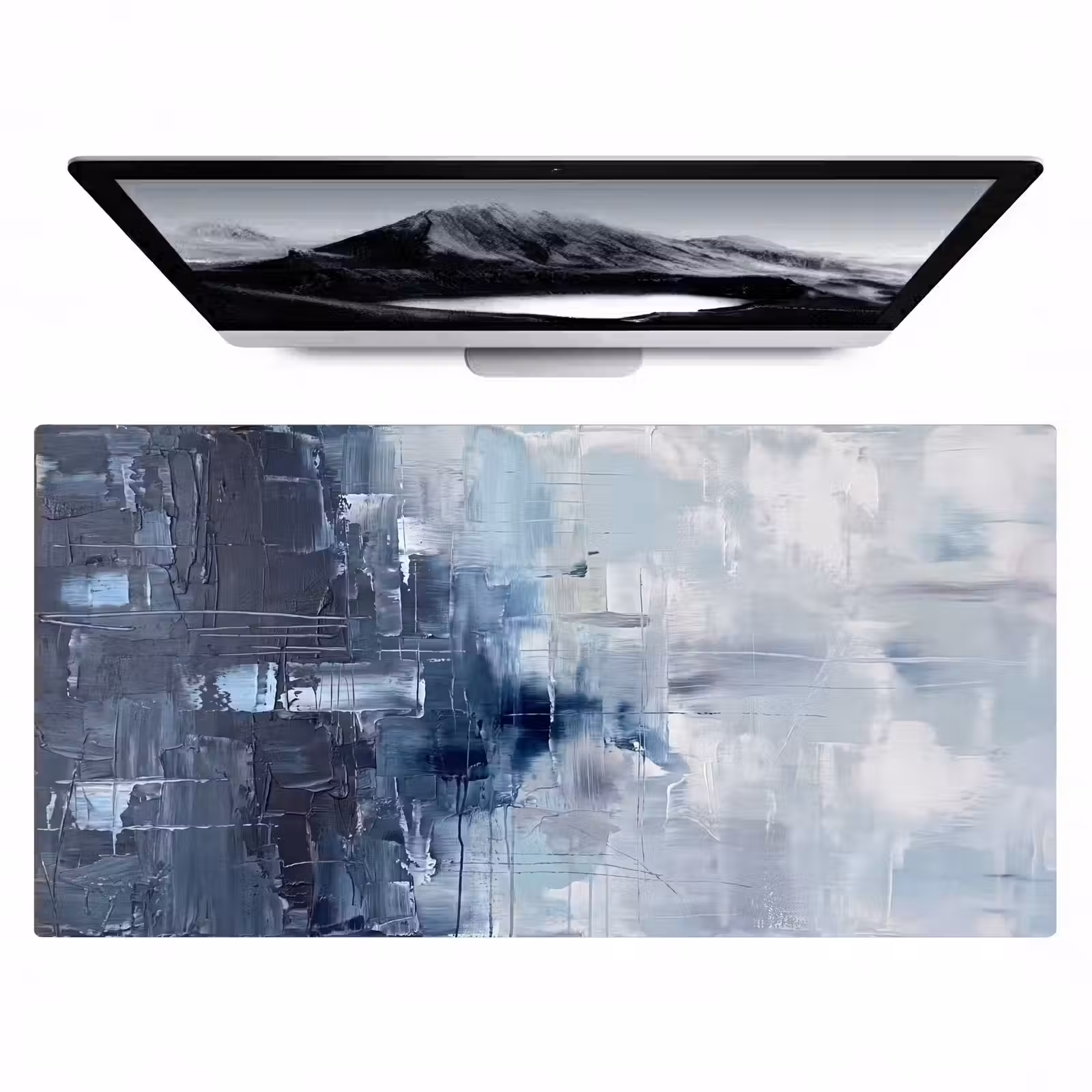 Bureau onderlegger - Abstract - Textuur - Kunst - Modern - Blauw — 1