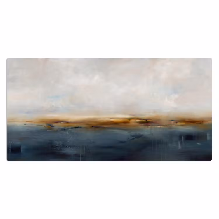 Bureau onderlegger - Abstract - Horizon - Water - Modern - Beige — 2