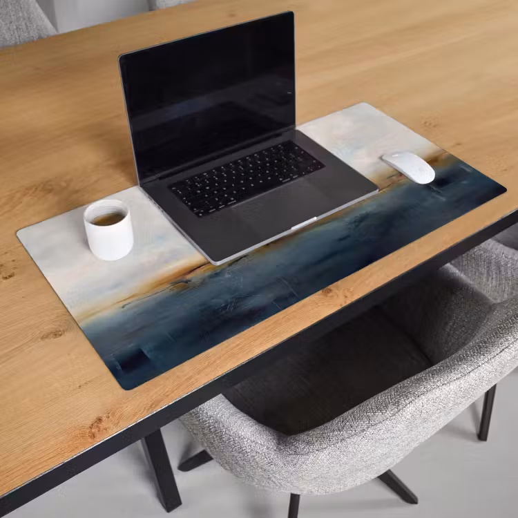 Bureau onderlegger - Abstract - Horizon - Water - Modern - Beige — 3