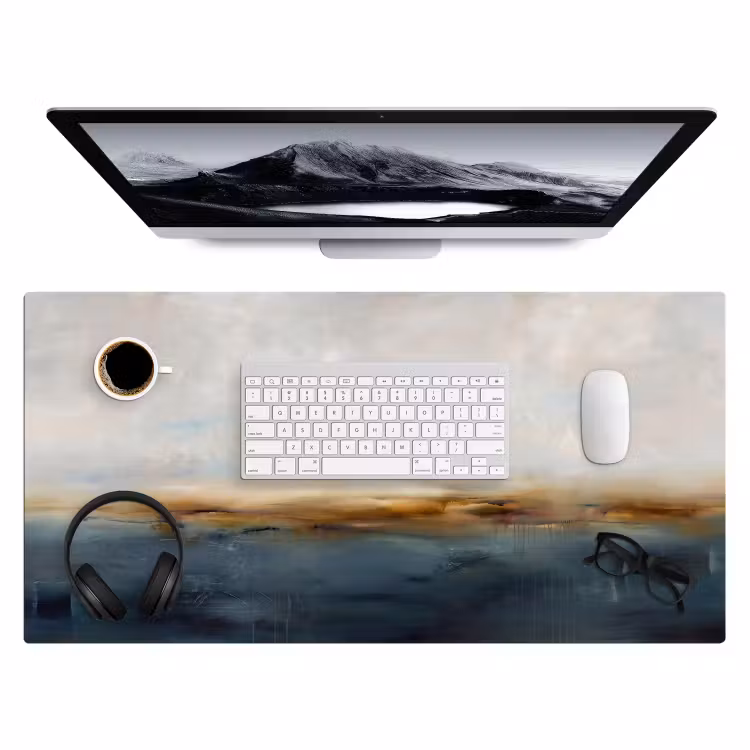 Bureau onderlegger - Abstract - Horizon - Water - Modern - Beige — 4