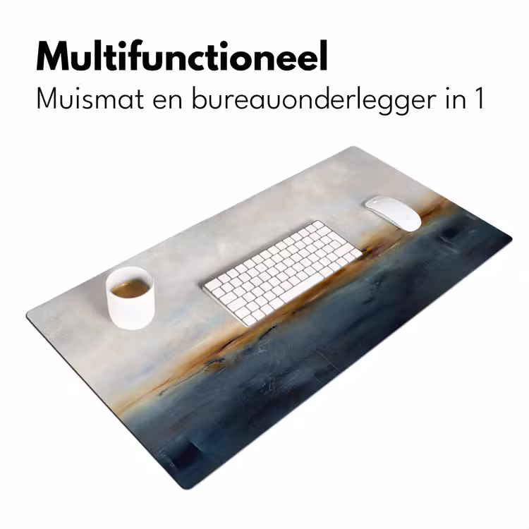 Bureau onderlegger - Abstract - Horizon - Water - Modern - Beige — 7