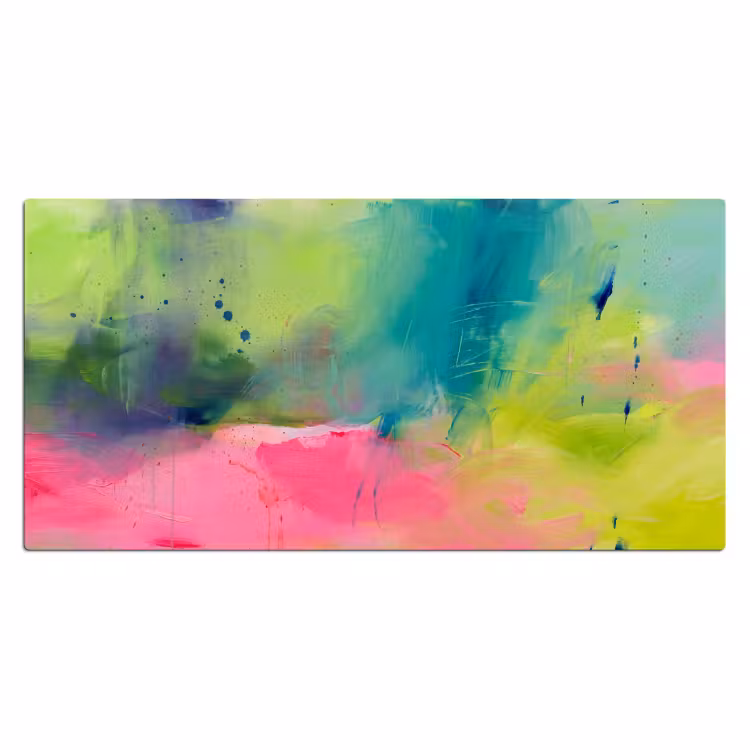 Bureau onderlegger - Abstract - Kleuren - Modern - Groen - Roze — 2