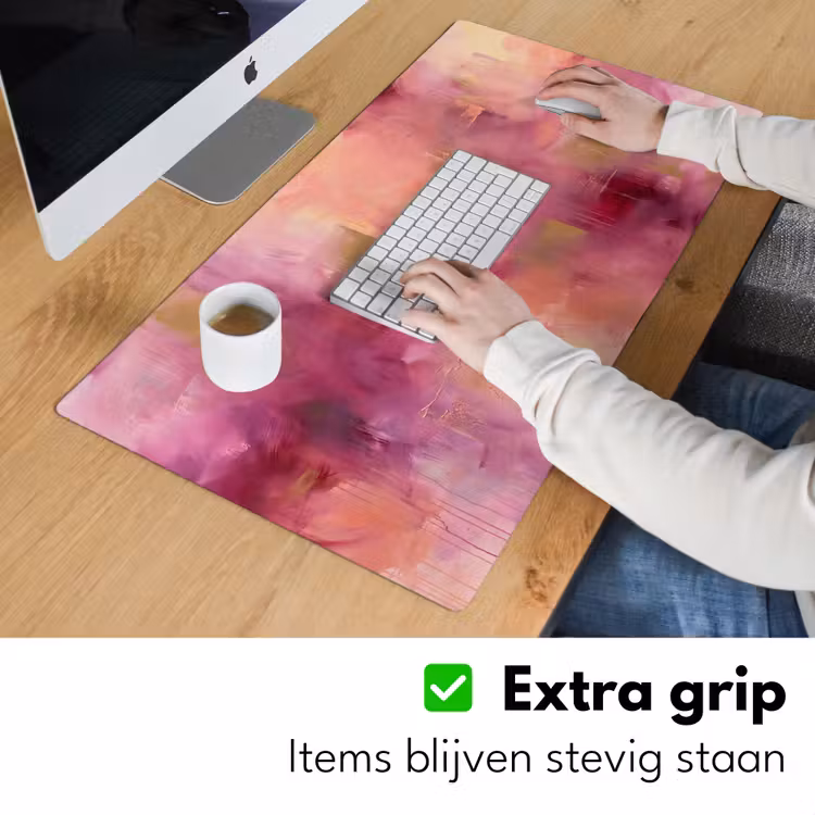 Bureau onderlegger - Abstract - Kleuren - Modern - Roze - Paars — 6
