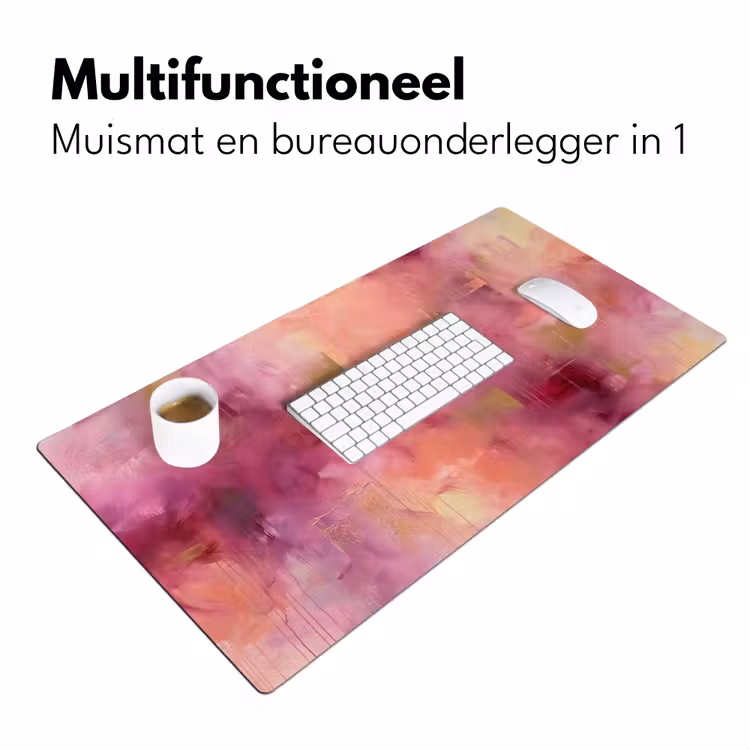 Bureau onderlegger - Abstract - Kleuren - Modern - Roze - Paars — 7