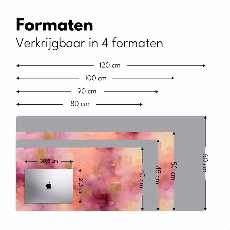 Bureau onderlegger - Abstract - Kleuren - Modern - Roze - Paars — 8