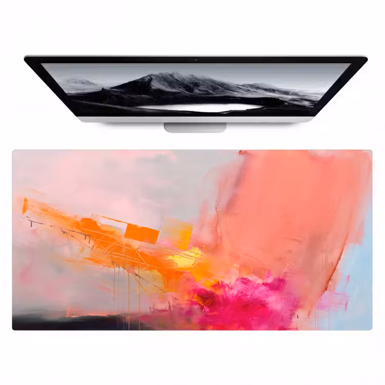 Bureau onderlegger - Abstract - Kleurrijk - Modern - Roze — 1