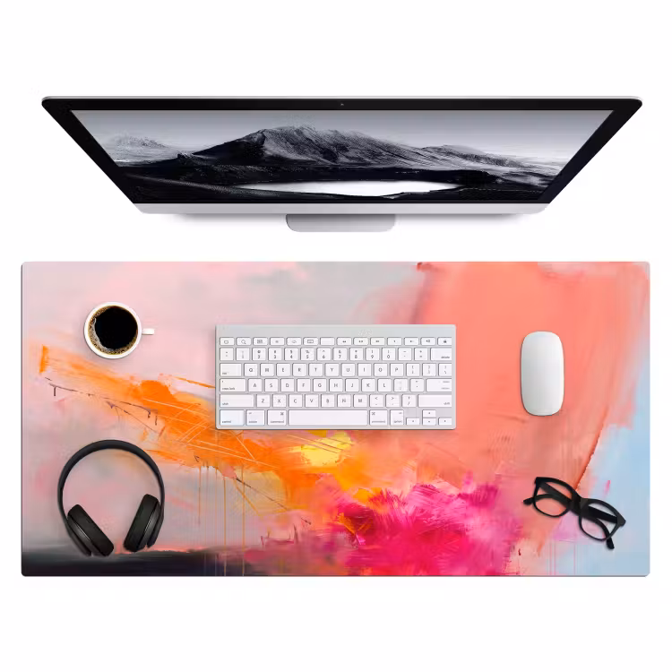 Bureau onderlegger - Abstract - Kleurrijk - Modern - Roze — 4