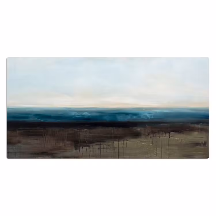 Bureau onderlegger - Abstract - Landschap - Horizon - Blauw - Modern — 2