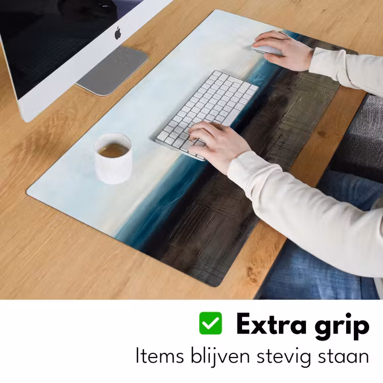 Bureau onderlegger - Abstract - Landschap - Horizon - Blauw - Modern — 6