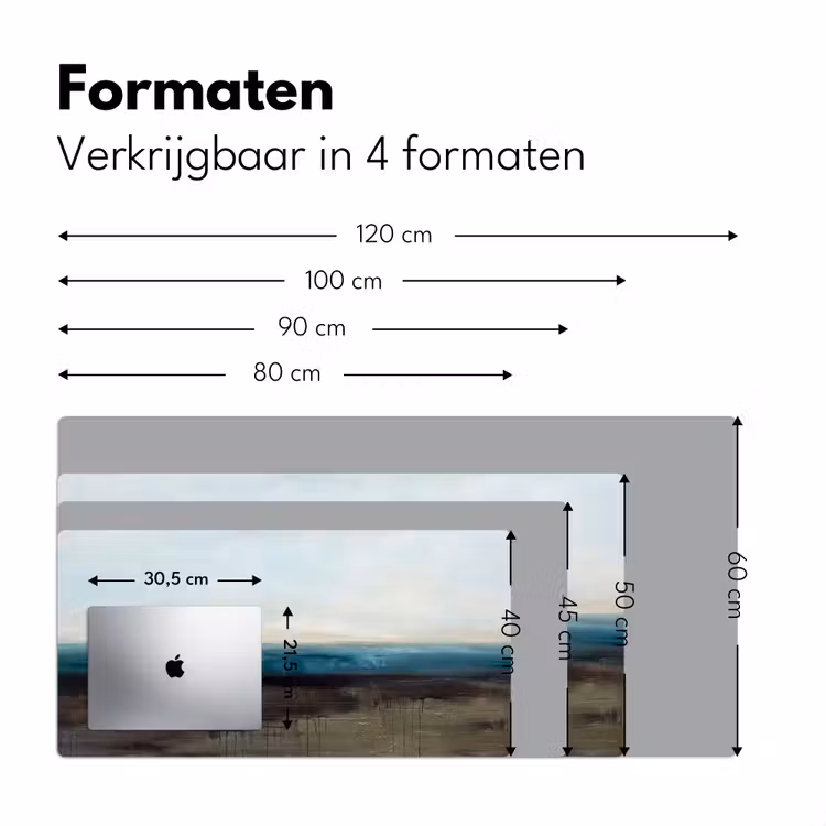 Bureau onderlegger - Abstract - Landschap - Horizon - Blauw - Modern — 8