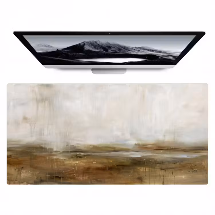 Bureau onderlegger - Abstract - Landschap - Natuur - Beige - Bruin — 1