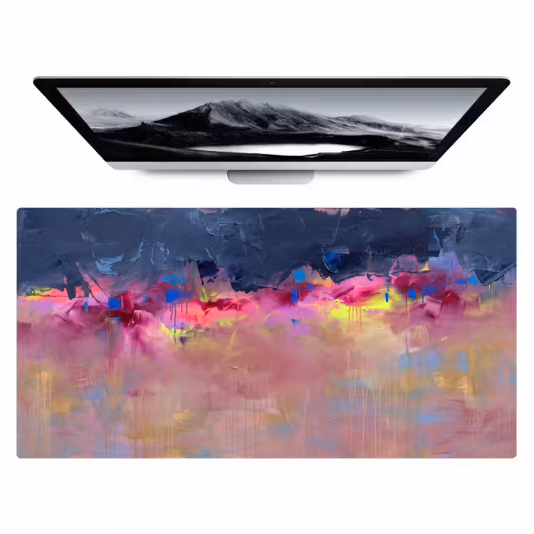 Bureau onderlegger - Abstract - Textuur - Kleuren - Modern - Roze — 1