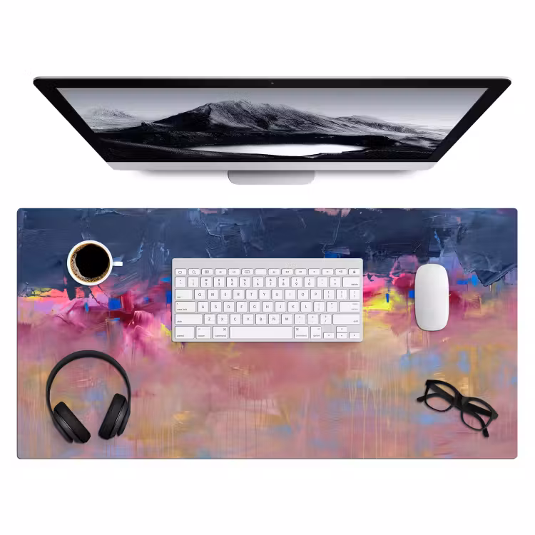 Bureau onderlegger - Abstract - Textuur - Kleuren - Modern - Roze — 4