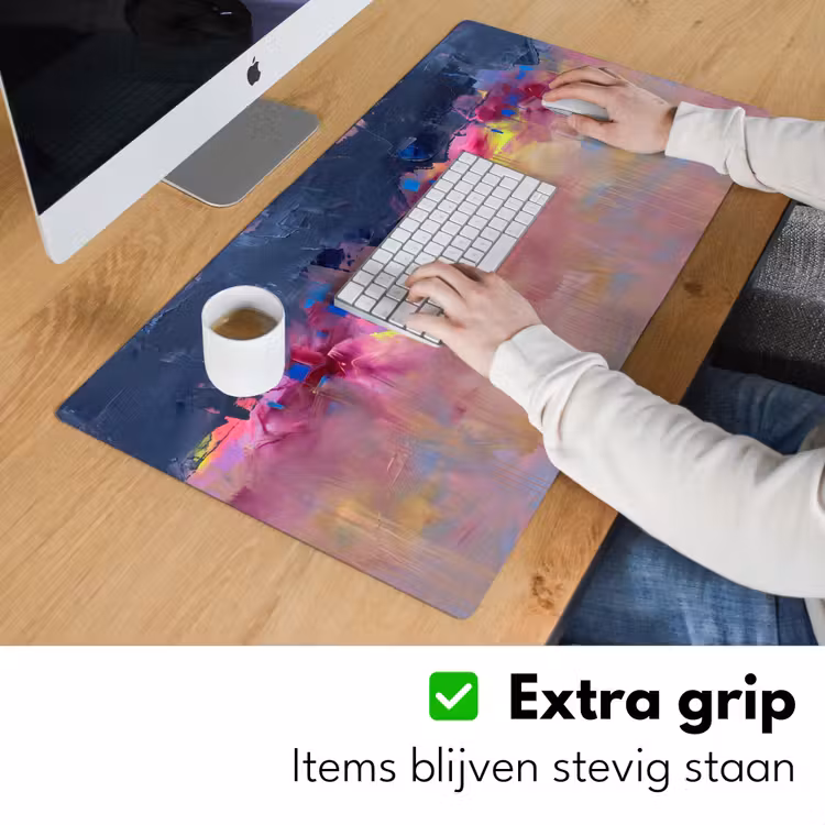 Bureau onderlegger - Abstract - Textuur - Kleuren - Modern - Roze — 6
