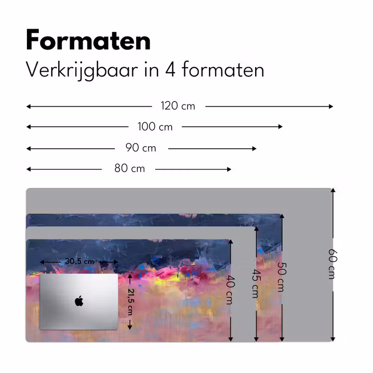 Bureau onderlegger - Abstract - Textuur - Kleuren - Modern - Roze — 8