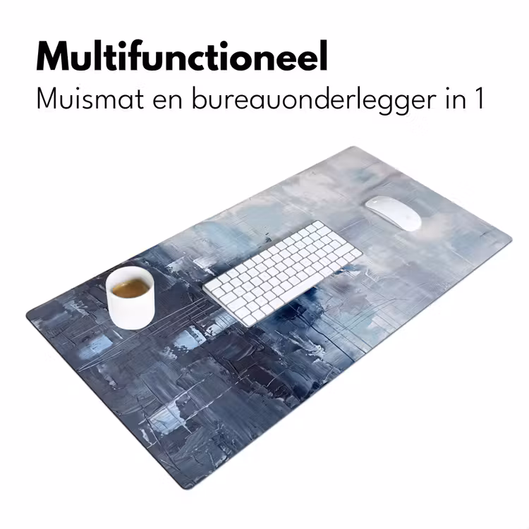 Bureau onderlegger - Abstract - Textuur - Kunst - Modern - Blauw — 7